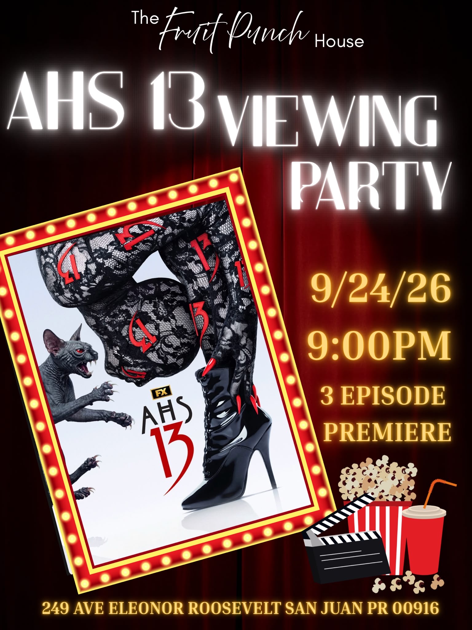 AHS 13 Viewing Party poster